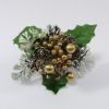 Picture of XMAS PICK WITH BERRY AND CONE GOLD/WHITE X 96pcs