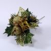 Picture of XMAS PICK WITH APPLE LEAF AND PARCEL GOLD X 96pcs