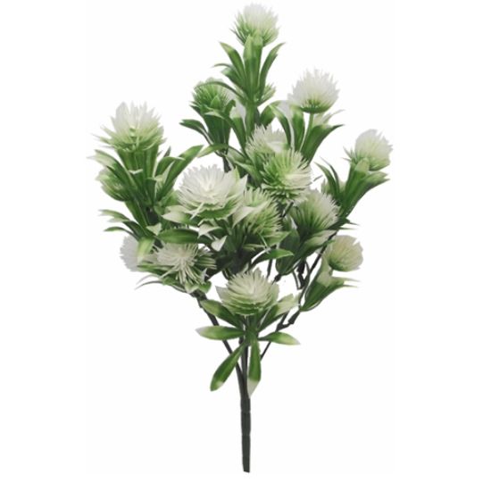 Picture of 32cm PLASTIC FILLER BUSH WHITE/GREEN