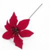 Picture of VELVET POINSETTIA PICK RED X 72pcs