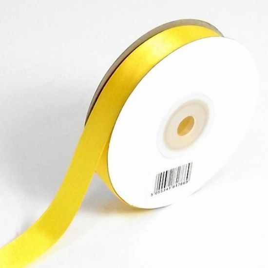 Picture of DOUBLE FACE SATIN RIBBON 3mm X 50metres YELLOW