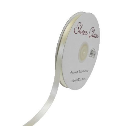 Picture of DOUBLE FACE SATIN RIBBON 10mm X 50metres IVORY