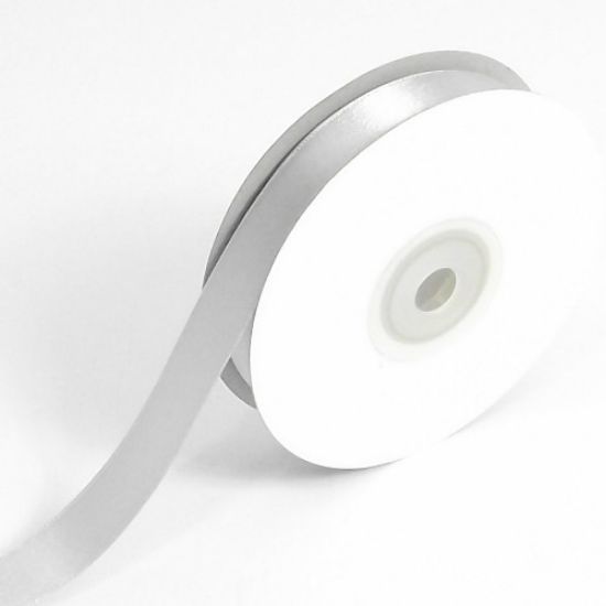 Picture of DOUBLE FACE SATIN RIBBON 10mm X 50metres SILVER