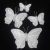 Picture of 7cm FEATHER BUTTERFLY ON CROCODILE CLIP IVORY/SILVER X 12pcs