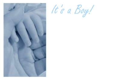 Picture of GREETING CARDS X 50 ITS A BOY - HANDS BABY BLUE