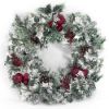 Picture of PLASTIC HOLLY WREATH LARGE WITH FRUIT AND BERRIES VARIEGATED