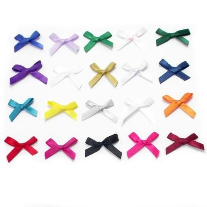 Picture of SATIN RIBBON BOWS TURQUOISE X 100pcs