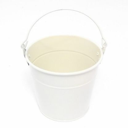 Picture of 11.5cm METAL BUCKET WITH HANDLE CREAM