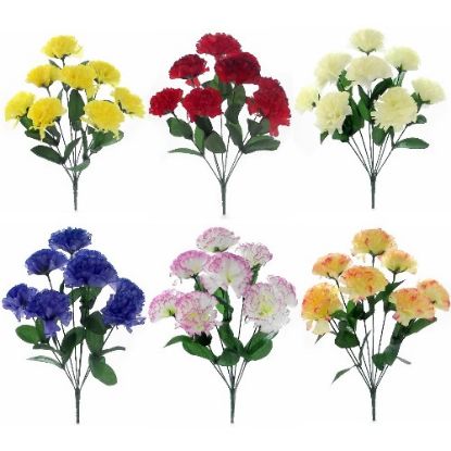 Picture of CARNATION BUSH (8 HEADS) ASSORTED X 36pcs