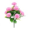 Picture of 42cm LARGE CARNATION BUSH (10 HEADS) WITH FOLIAGE ASSORTED X 24pcs