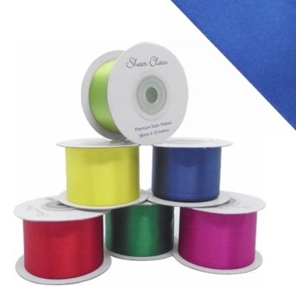 Picture of DOUBLE FACE SATIN RIBBON 38mm X 10metres ROYAL BLUE