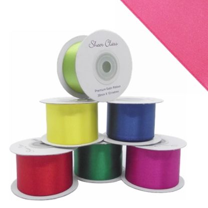 Picture of DOUBLE FACE SATIN RIBBON 38mm X 10metres ROSE