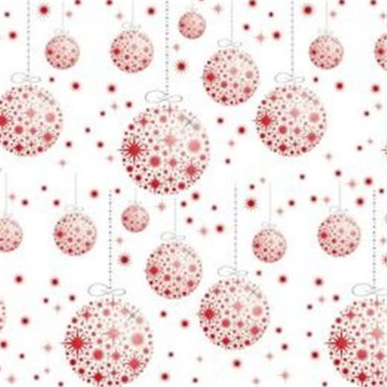 Picture of CELLOPHANE ROLL 80cm X 100met BAUBLE RED/GOLD