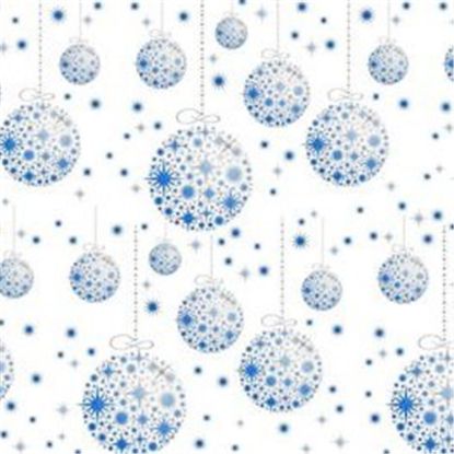Picture of CELLOPHANE ROLL 80cm X 100met BAUBLE BLUE/SILVER