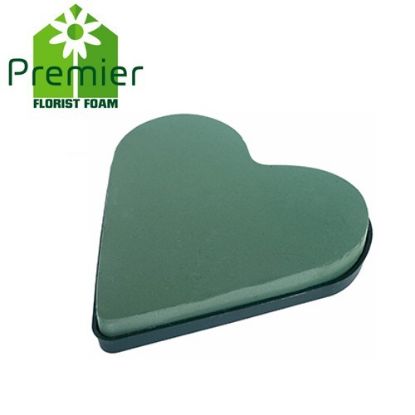 Picture of Premier® WET FLORAL FOAM PLASTIC BACKED 33cm  (13 INCH) HEART X 2pcs