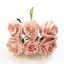 Picture of PRINCESS COLOURFAST FOAM ROSE BUNCH OF 6 PEARLISED PINK