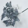 Picture of CHRISTMAS PICK WITH GLITTERED HOLLY SILVER X 72pcs