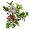 Picture of CHRISTMAS PICK WITH PARCEL GLITTER APPLE AND BERRY SILVER