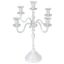 Picture of 80cm ALUMINIUM 5 ARM CANDELABRA SHINY WHITE