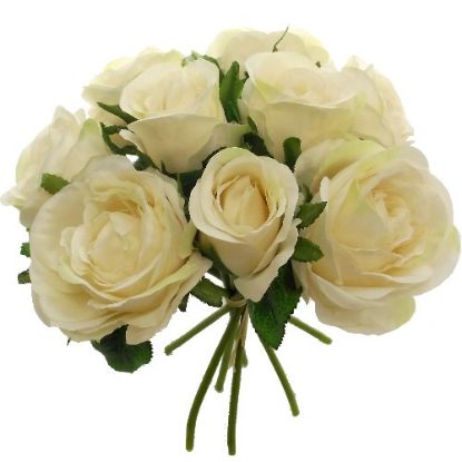 Picture of MIXED ROSE BUNDLE (9 HEADS) CREAM