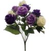 Picture of ROSEBUD BUSH WITH GYP (9 HEADS) IVORY/PURPLE/LILAC