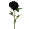 Picture of 74cm LUXURY LARGE SINGLE VELVET TOUCH OPEN ROSE BLACK