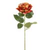 Picture of 74cm LUXURY LARGE SINGLE VELVET TOUCH OPEN ROSE ORANGE