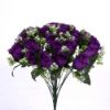 Picture of 41cm ROSEBUD BUSH (24 HEADS) WITH GYP PURPLE