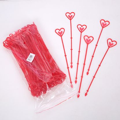 Picture of PLASTIC HEART CARDETTE RED X 75pcs