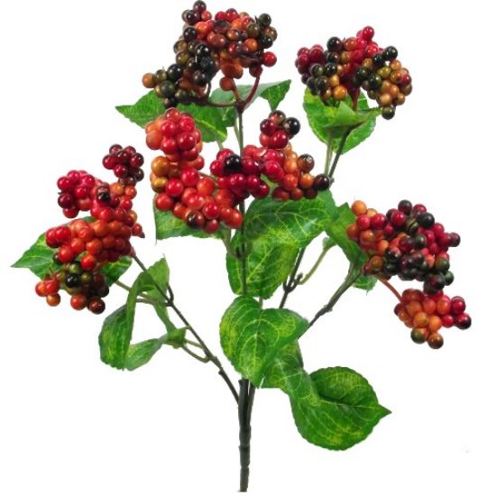 Picture of 32cm BERRY CLUSTER BUSH ORANGE