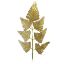 Picture of 46cm LEATHER FERN LEAF SPRAY (7 LEAVES) METALLIC GOLD X 6pcs