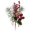 Picture of 29cm LARGE FROSTED BERRY PICK WITH MIXED FOLIAGE AND WOODEN STAR RED