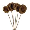 Picture of 6cm FESTIVE SCENE WOOD SLICE ON 20cm WOODEN STICK NATURAL X 6pcs