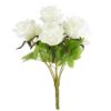 Picture of 41cm LARGE OPEN ROSE BUSH (7 HEADS) IVORY