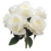 Picture of 41cm LARGE OPEN ROSE BUSH (7 HEADS) IVORY