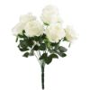 Picture of 45cm LARGE OPEN ROSE BUSH (10 HEADS) IVORY