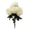 Picture of 45cm LARGE OPEN ROSE BUSH (10 HEADS) IVORY