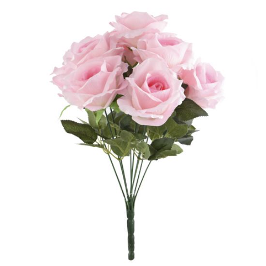 Picture of 45cm LARGE OPEN ROSE BUSH (10 HEADS) PINK