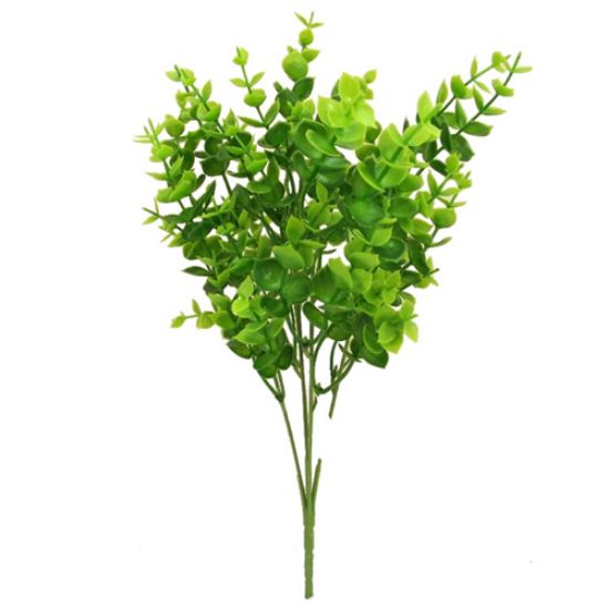 Picture of 37cm PLASTIC MINI EUCALYPTUS BUSH 2 TONE GREEN