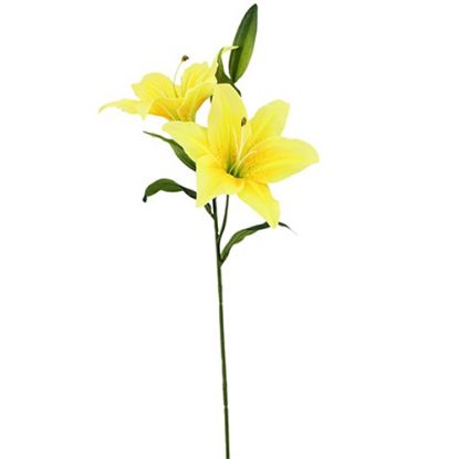 Picture of 66cm LILY SPRAY YELLOW X 24pcs (KNOCK DOWN PACKAGING - HEADS NEED ATTACHING)