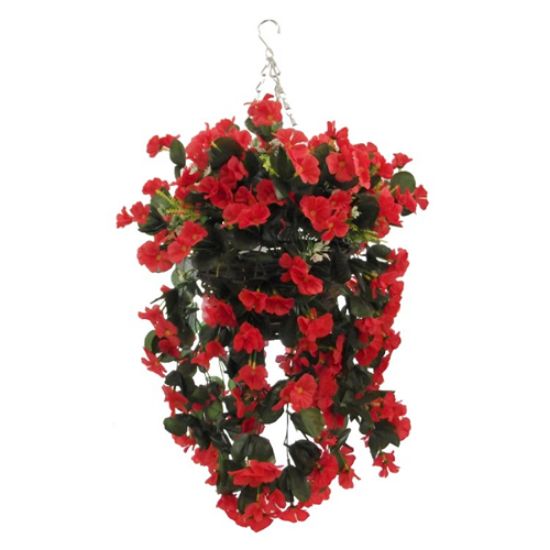 Picture of 10 INCH NASTURTIUM HANGING BASKET RED X 12pcs