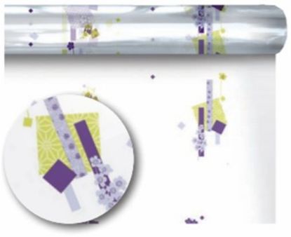 Picture of CELLO ROLL 60cm X 120met - TORONTO PURPLE/LIME (35 microns)