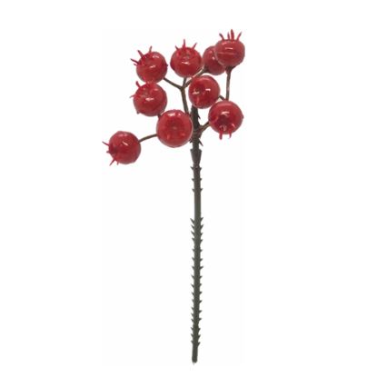 Picture of 16cm PLASTIC BERRY PICK RED (9 BERRIES PER PICK)