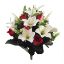 Picture of 48cm LARGE EASTER LILY AND ROSEBUD BUSH RED/CREAM