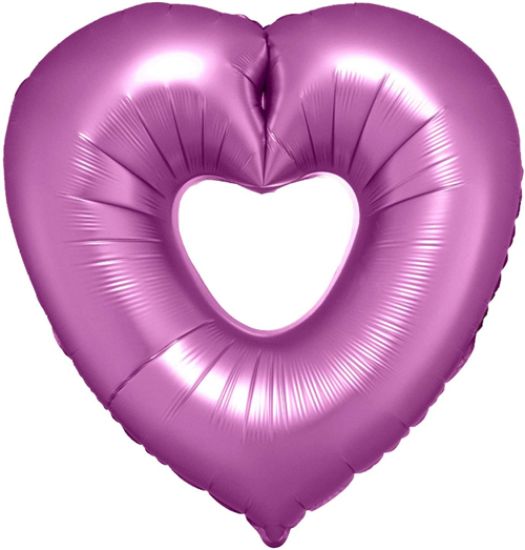 Picture of ANAGRAM 26 INCH SUPERSHAPE LARGE FOIL BALLOON - OPEN HEART PINK