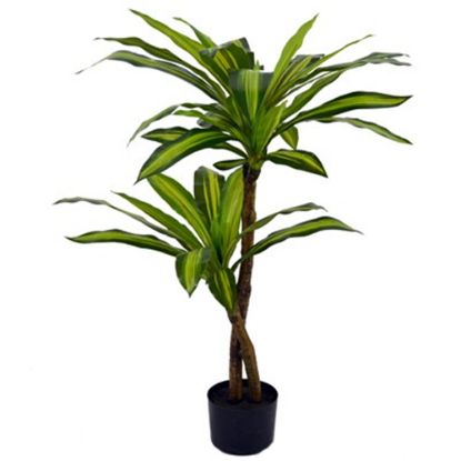 Picture of 105cm ARTIFICIAL DRACAENA LEAF PLANT IN POT VARIEGATED X 4pcs