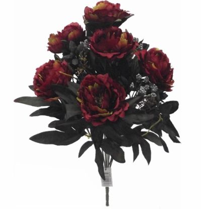 Picture of 48cm AUTUMN PEONY BUSH RED