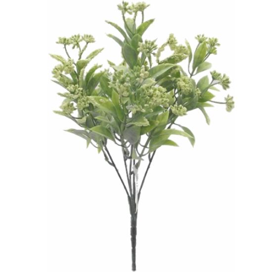 Picture of 30cm PLASTIC BERRY BUSH IVORY