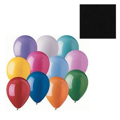 Picture of 12 INCH PREMIUM QUALITY LATEX BALLOONS X 100pcs BLACK