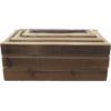 Picture of SET OF 3 RECTANGULAR WOODEN PLANTERS WITH PLASTIC LINING